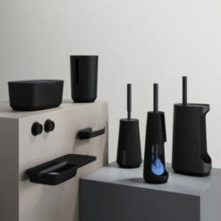 Tiger Toiletborstelhouder TESS Met Swoop Borstel Flexibel Zwart/antraciet -badkamer 123 3669