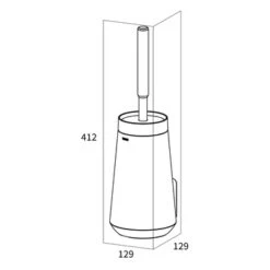 Tiger Toiletborstelhouder TESS Met Swoop Borstel Flexibel Zwart/antraciet -badkamer 123 3670