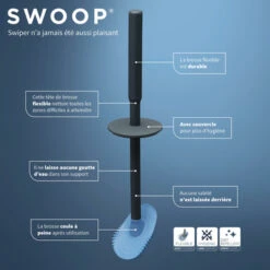 Tiger Toiletborstelhouder TESS Met Swoop Borstel Flexibel Zwart/antraciet -badkamer 123 3674