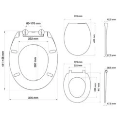 Tiger WC Bril Mason Zwart Kunststof Met Softclose -badkamer 123 3730