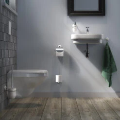 Tiger Toiletrolhouder Ivy Chroom/wit Met Klep 10 Tiger Toiletrolhouder Ivy Chroom/wit Met Klep -badkamer 123 3745