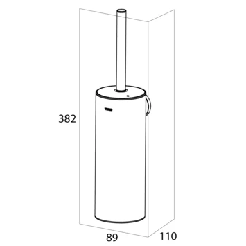 Tiger Toiletborstelhouder Noon Zwart 10 Tiger Toiletborstelhouder Noon Zwart - Afbeelding 8