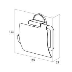 Tiger Tune Toiletrolhouder Met Klep Geborsteld Zwart/mat Zwart -badkamer 123 3875