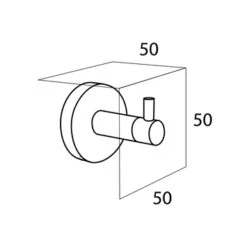 Tiger Haak Boston Groot Verchroomd RVS -badkamer 123 3892