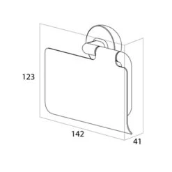 Tiger Cooper Toiletrolhouder Met Klep RVS Geborsteld / Zwart -badkamer 123 3898