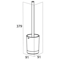 TIGER WC-BORSTELHOUDER TUNE VRIJSTAAND MESSING ZWART -badkamer 123 3901