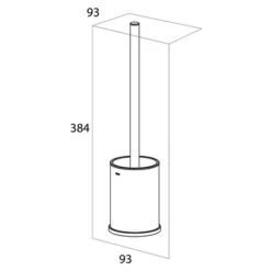 Tiger Toiletborstelhouder Colar Staand Zwart -badkamer 123 3910