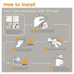 Tiger Tune Toiletrolhouder Met Klep Geborsteld RVS/mat Zwart -badkamer 123 3935