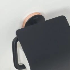 Tiger Toiletrolhouder Urban Zwart Met Klep -badkamer 123 3973