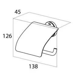 Tiger Toiletrolhouder Urban Zwart Met Klep -badkamer 123 3976