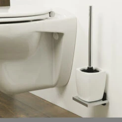 Tiger Toiletborstelhouder Zenna Hangend Chroom/Wengé -badkamer 123 4001