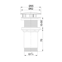 TIGER Ontario Wastafelplug 30-55mm Tbv Kom+font 9 TIGER Ontario Wastafelplug 30-55mm Tbv Kom+font -badkamer 123 4080