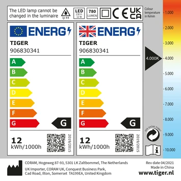 Tiger Spiegelverlichting Ancis Chroom 60cm 12 Tiger Spiegelverlichting Ancis Chroom 60cm - Afbeelding 10