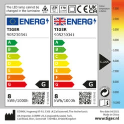 Tiger Spiegelverlichting Aurel Chroom 30 Cm 6100K -badkamer 123 4190