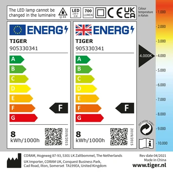 Tiger Spiegelverlichting Aurel Chroom 40 Cm 4000K 12 Tiger Spiegelverlichting Aurel Chroom 40 Cm 4000K - Afbeelding 10