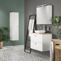 Tiger Spiegelverlichting Ancis Wit 60cm -badkamer 123 4327