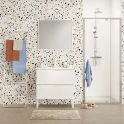 Tiger Badmeubelset Pocket 60 Cm Met 2 Lades Wit Incl. Looppoten -badkamer 123 481