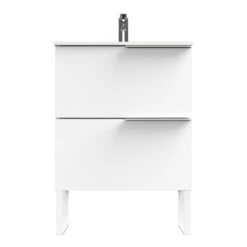 Tiger Badmeubelset Pocket 60 Cm Met 2 Lades Wit Incl. Looppoten -badkamer 123 485