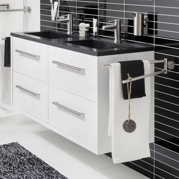 TIGER Boston Kolomkast 40cm Wit Hoogglans Rvs 5 TIGER Boston Kolomkast 40cm Wit Hoogglans Rvs - Afbeelding 3