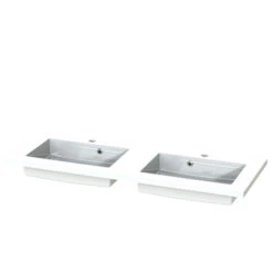 Tiger Karlo Badkamermeubel 120 Cm Chalet Eiken Met Wastafel Hoogglans Wit -badkamer 123 506