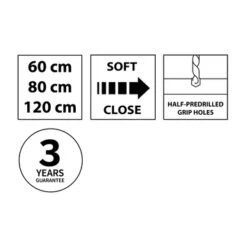 Tiger Maryport Badkamermeubelset 60 Cm Mat Wit Met Licht Eiken Wasblad, Witte Keramische Opzetkom En Matzwarte Grepen -badkamer 123 514