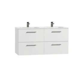 Tiger Badkamermeubel Studio 120cm Hoogglans Wit Met Ronde RVS Greep 6 Tiger Badkamermeubel Studio 120cm Hoogglans Wit Met Ronde RVS Greep -badkamer 123 527