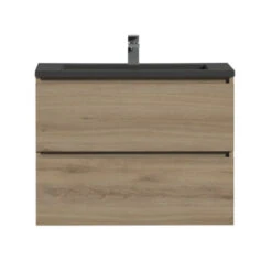 Tiger Badmeubel Karlo Chalet Eik Met Zwarte Wasbak 80 Cm -badkamer 123 534