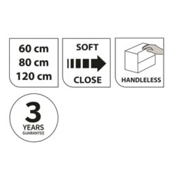 Tiger Karlo Badkamermeubelset 80 Cm Hoogglans Wit Met Wit Houten Wasblad En Glanzend Witte Keramische Waskom -badkamer 123 575