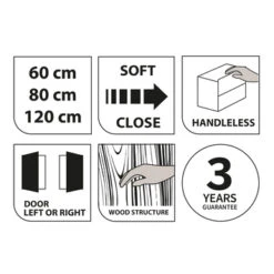 TIGER S-line Spiegelkast 60cm Chalet Eiken -badkamer 123 606