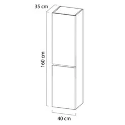 Tiger Karlo Kolomkast Sneeuwwit 160 Cm -badkamer 123 653