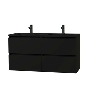 Tiger Karlo Badkamermeubel 120 Cm Mat Zwart Met Zwarte Wastafel 3 Tiger Karlo Badkamermeubel 120 Cm Mat Zwart Met Zwarte Wastafel