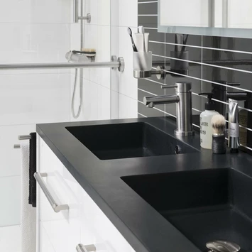 Tiger Karlo Badkamermeubel 120 Cm Mat Zwart Met Zwarte Wastafel 6 Tiger Karlo Badkamermeubel 120 Cm Mat Zwart Met Zwarte Wastafel - Afbeelding 4