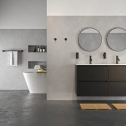 Tiger Karlo Badkamermeubel 120 Cm Mat Zwart Met Zwarte Wastafel 21 Tiger Karlo Badkamermeubel 120 Cm Mat Zwart Met Zwarte Wastafel -badkamer 123 673