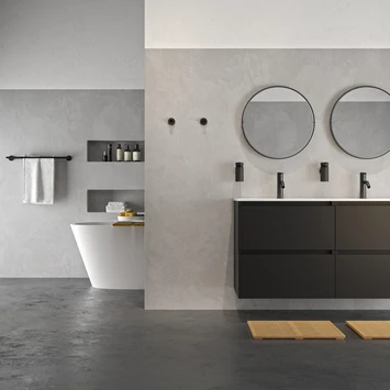 Tiger Karlo Badkamermeubel 120 Cm Mat Zwart Met Zwarte Wastafel 10 Tiger Karlo Badkamermeubel 120 Cm Mat Zwart Met Zwarte Wastafel - Afbeelding 8