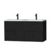 Tiger Maryport Badkamermeubelset 120 Cm Mat Zwart Met Wit Glanzende Polybeton Wastafel En Matzwarte Grepen 2 Tiger Maryport Badkamermeubelset 120 Cm Mat Zwart Met Wit Glanzende Polybeton Wastafel En Matzwarte Grepen -badkamer 123 690