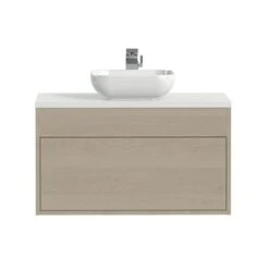 Tiger Helsinki Badkamermeubel 80 Cm Naturel Eiken Met Waskom -badkamer 123 731