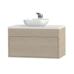 Tiger Helsinki Badkamermeubel 80 Cm Naturel Eiken Met Waskom -badkamer 123 732