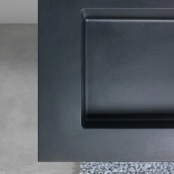 Tiger Reverse Meubelset 2x60 Cm Met 4 Lades Chalet Eik / Mat Zwart Inclusief 2 Quadro Wastafels Mat Zwart -badkamer 123 763