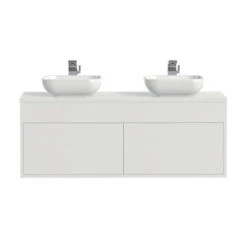 Tiger Helsinki Badkamermeubel 120 Cm Hoogglans Wit Met Waskom -badkamer 123 777