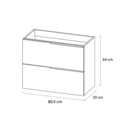 Tiger Badmeubelset Pocket 80 Cm Met 2 Lades Naturel Eik Incl. Looppoten 17 Tiger Badmeubelset Pocket 80 Cm Met 2 Lades Naturel Eik Incl. Looppoten -badkamer 123 802