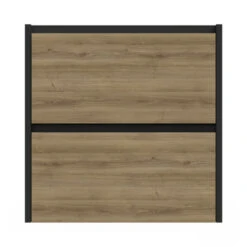 Tiger Reverse Meubelset Met 2 Lades 60 Cm Chalet Eik / Mat Zwart Inclusief Quadro Wastafel Mat Zwart -badkamer 123 816