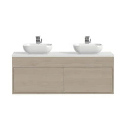 Tiger Helsinki Badkamermeubel 120 Cm Naturel Eiken Met Waskom -badkamer 123 883