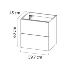 Tiger Badkamermeubel Studio 60cm Naturel Eik/witte Waskom Met Vierkante Greep 20 Tiger Badkamermeubel Studio 60cm Naturel Eik/witte Waskom Met Vierkante Greep -badkamer 123 893