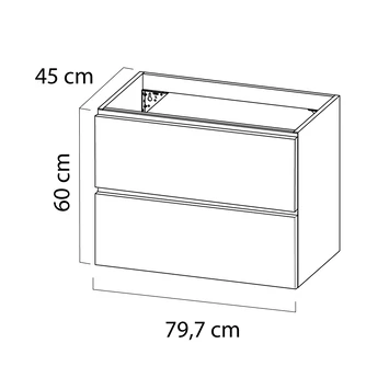 Tiger Karlo Badkamermeubel 80cm Mat Zwart Met Eiken Wasblad En Keramische Waskom 13 Tiger Karlo Badkamermeubel 80cm Mat Zwart Met Eiken Wasblad En Keramische Waskom - Afbeelding 11