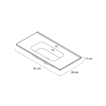 Tiger Badmeubelset Pocket 80 Cm Met 2 Lades Wit 6 Tiger Badmeubelset Pocket 80 Cm Met 2 Lades Wit - Afbeelding 4