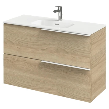 Tiger Badmeubelset Pocket 100 Cm Met 2 Lades Naturel Eik 3 Tiger Badmeubelset Pocket 100 Cm Met 2 Lades Naturel Eik