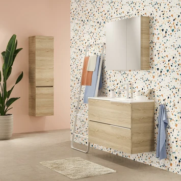 Tiger Badmeubelset Pocket 100 Cm Met 2 Lades Naturel Eik 4 Tiger Badmeubelset Pocket 100 Cm Met 2 Lades Naturel Eik - Afbeelding 2