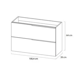 Tiger Badmeubelset Pocket 100 Cm Met 2 Lades Naturel Eik 17 Tiger Badmeubelset Pocket 100 Cm Met 2 Lades Naturel Eik -badkamer 123 976