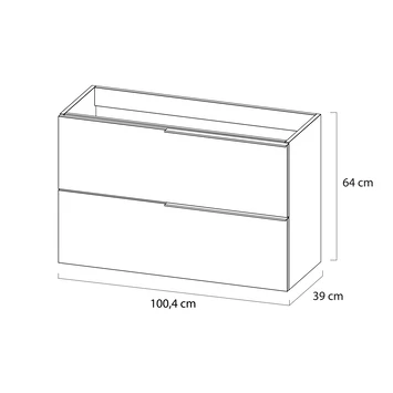 Tiger Badmeubelset Pocket 100 Cm Met 2 Lades Naturel Eik 5 Tiger Badmeubelset Pocket 100 Cm Met 2 Lades Naturel Eik - Afbeelding 3