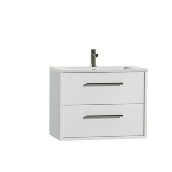 Tiger Badkamermeubel Boston 80cm Hoogglans Wit Met RVS Grepen 4 Tiger Badkamermeubel Boston 80cm Hoogglans Wit Met RVS Grepen - Afbeelding 2